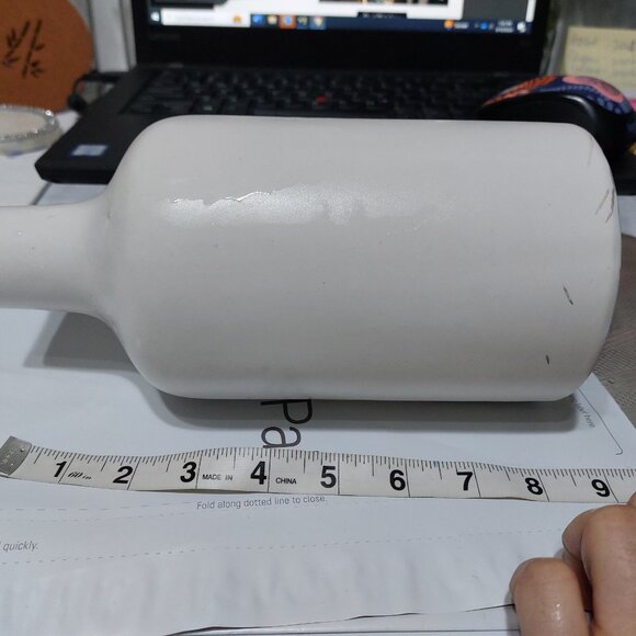 West Elm Ceramic Vase Decoration White Cream - Picture 4 of 6